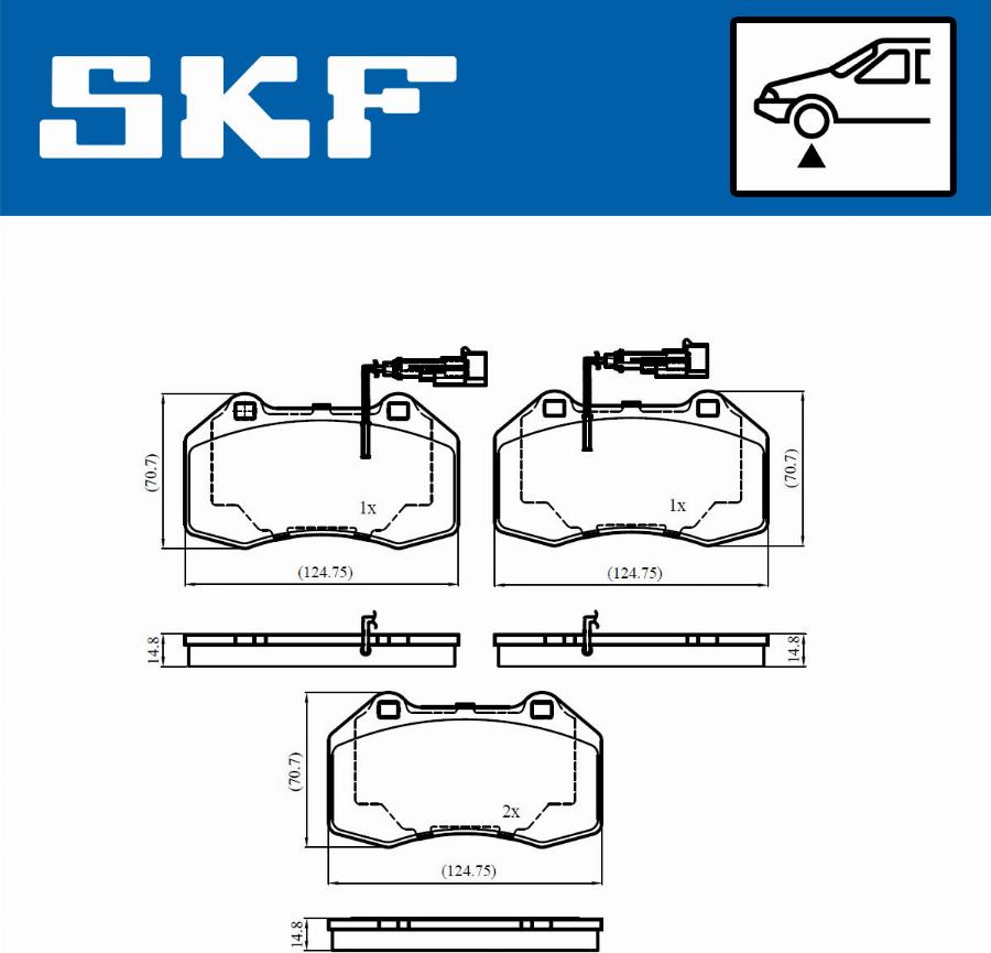 SKF VKBP 80759 E - Гальмівні колодки, дискові гальма avtolavka.club