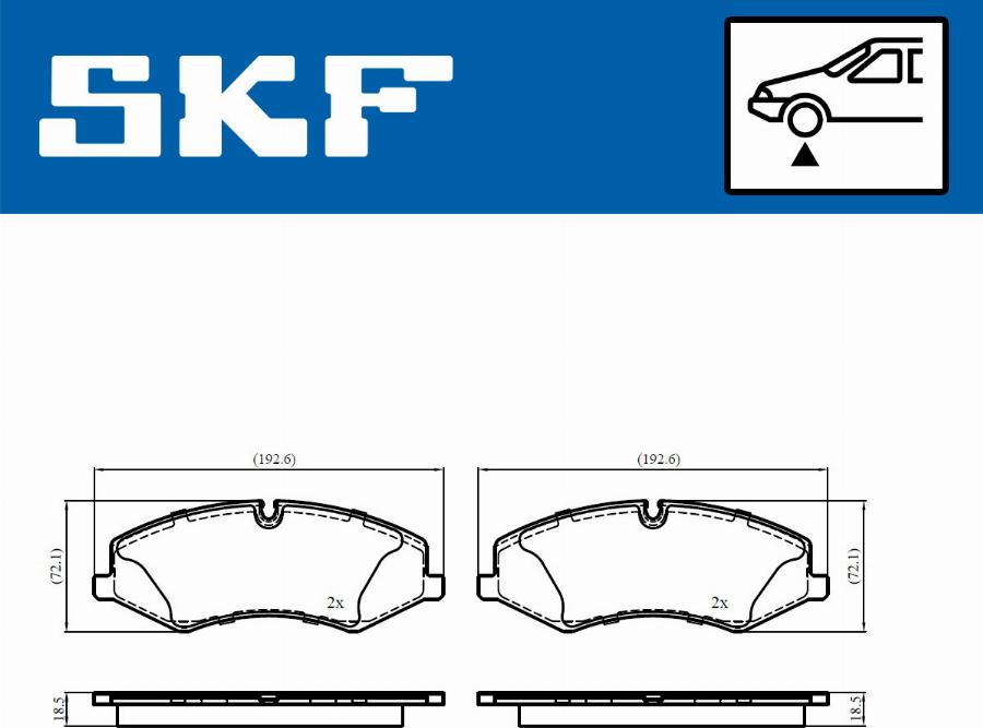 SKF VKBP 80703 - Гальмівні колодки, дискові гальма avtolavka.club