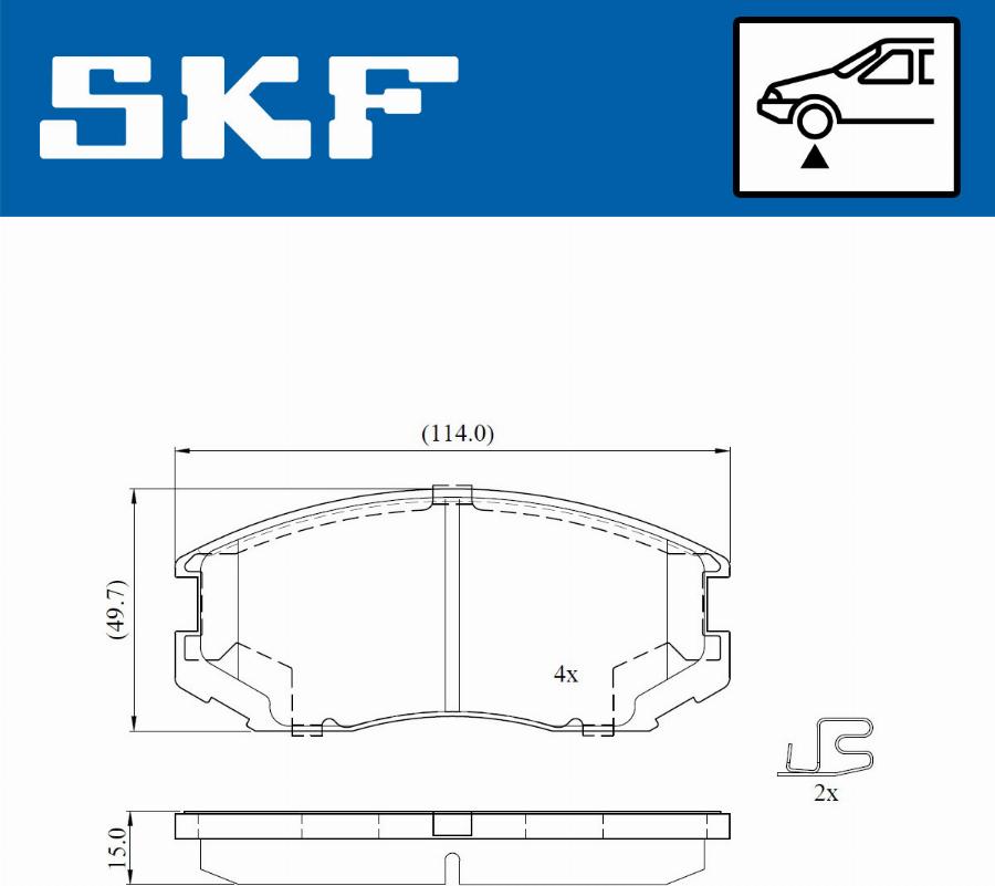 SKF VKBP 80715 A - Гальмівні колодки, дискові гальма avtolavka.club