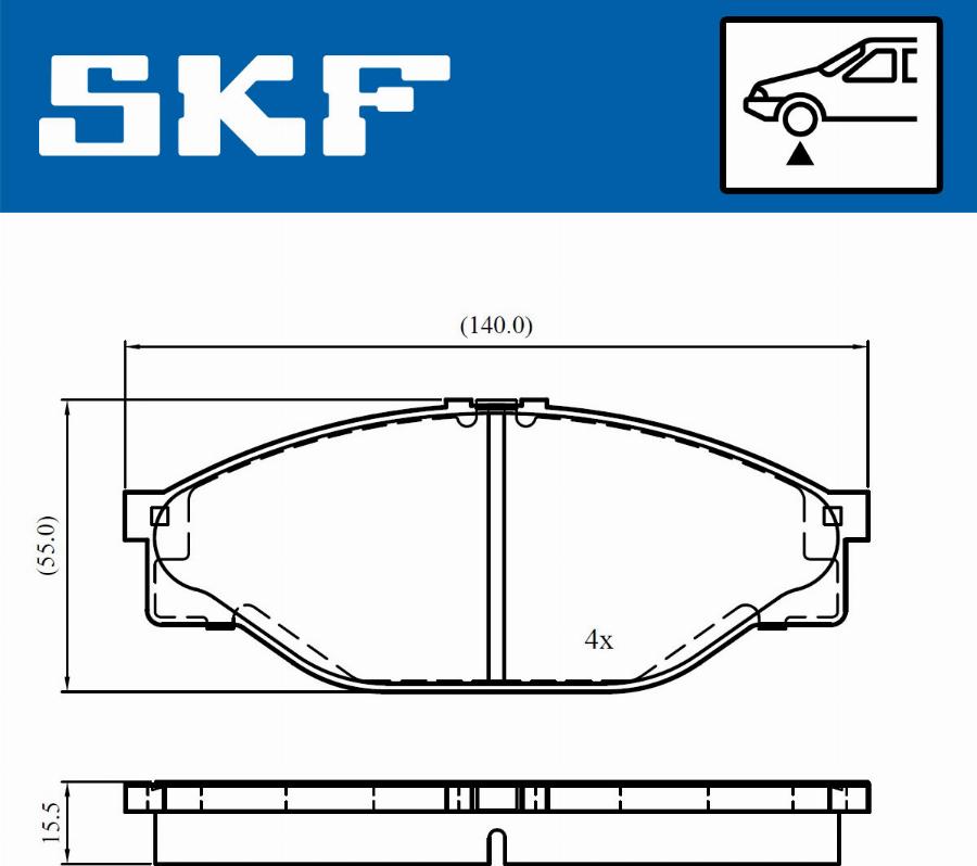 SKF VKBP 80716 - Гальмівні колодки, дискові гальма avtolavka.club