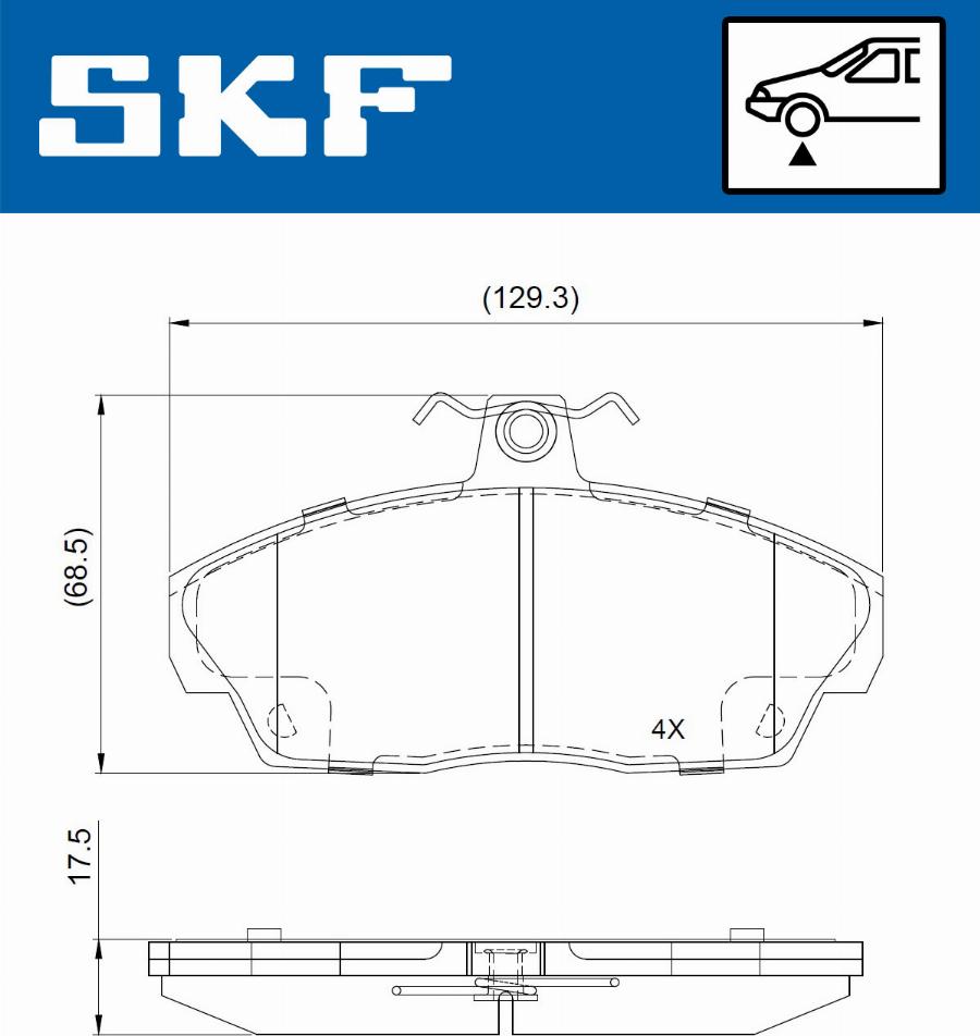 SKF VKBP 80711 - Гальмівні колодки, дискові гальма avtolavka.club