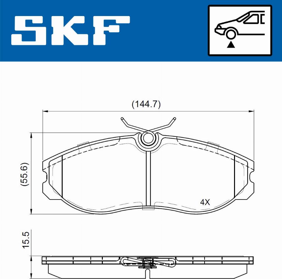 SKF VKBP 80717 - Гальмівні колодки, дискові гальма avtolavka.club