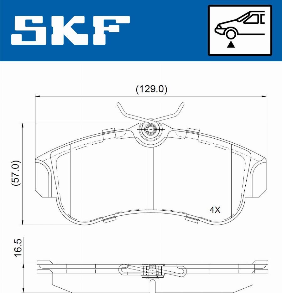 SKF VKBP 80726 - Гальмівні колодки, дискові гальма avtolavka.club