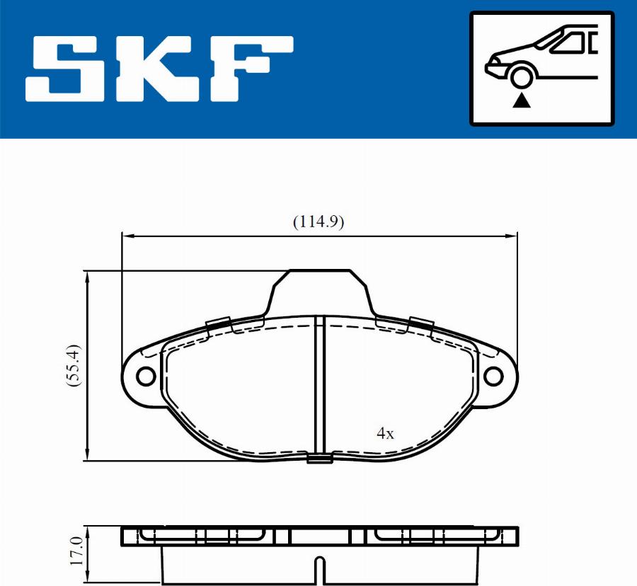 SKF VKBP 80720 - Гальмівні колодки, дискові гальма avtolavka.club