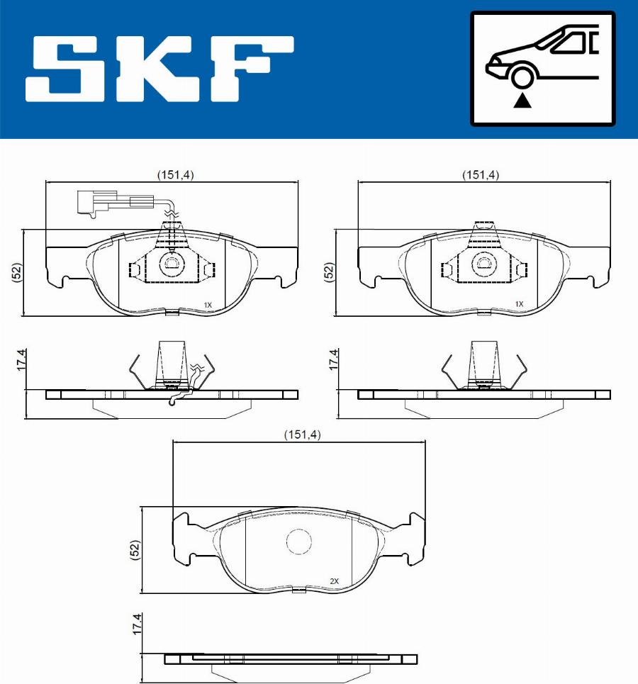 SKF VKBP 80777 E - Гальмівні колодки, дискові гальма avtolavka.club