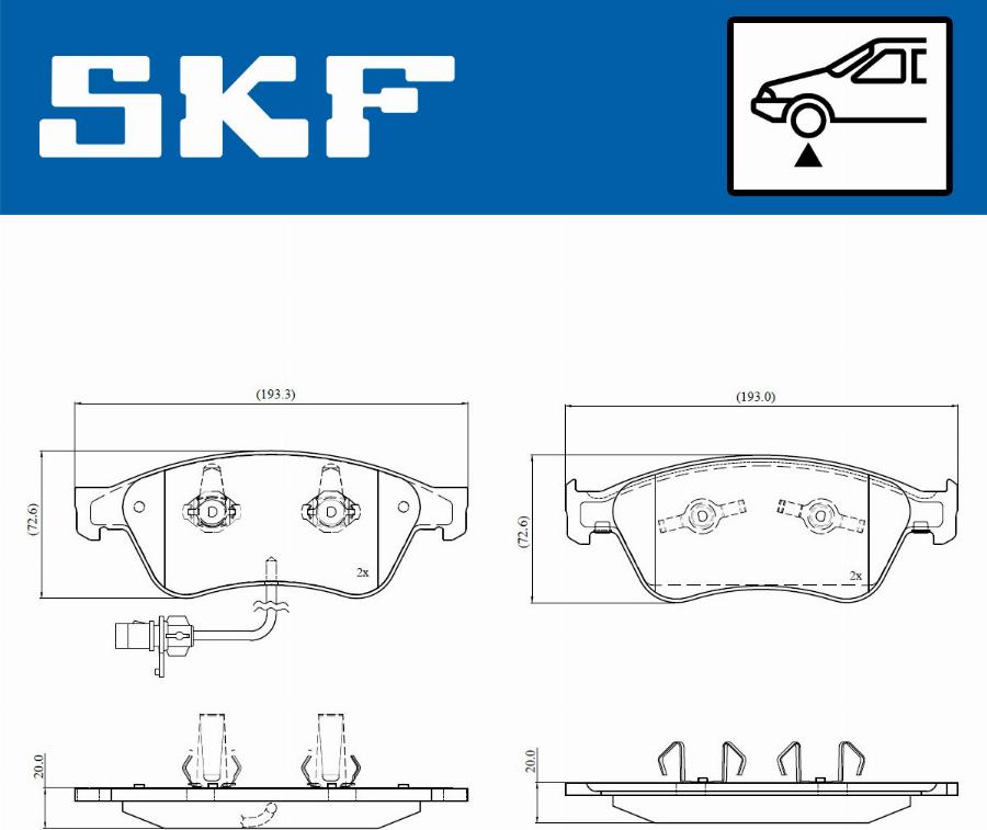 SKF VKBP 81045 E - Гальмівні колодки, дискові гальма avtolavka.club