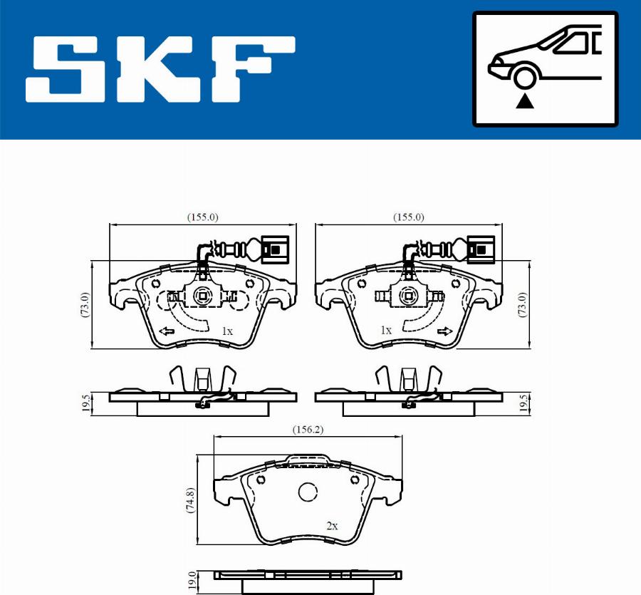 SKF VKBP 81041 E - Гальмівні колодки, дискові гальма avtolavka.club