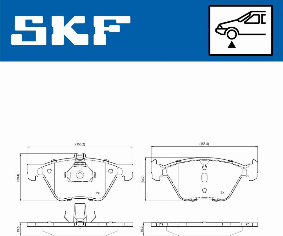 SKF VKBP 81026 - Гальмівні колодки, дискові гальма avtolavka.club