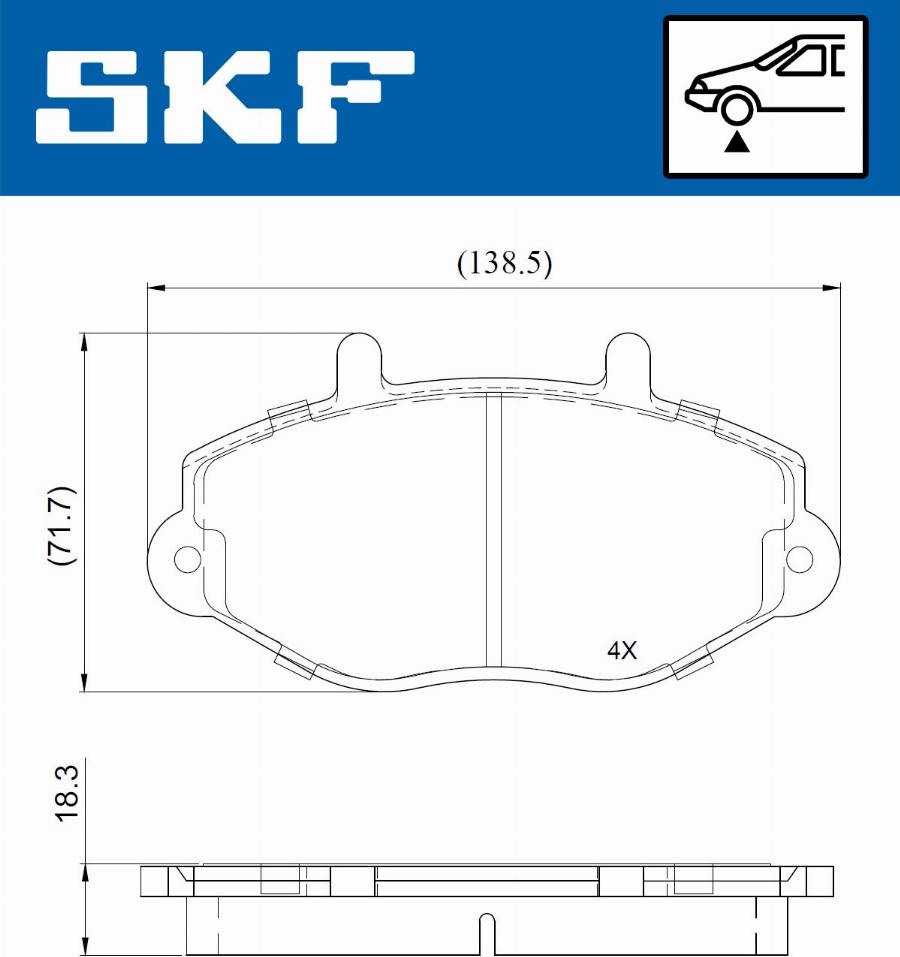 SKF VKBP 81028 - Гальмівні колодки, дискові гальма avtolavka.club