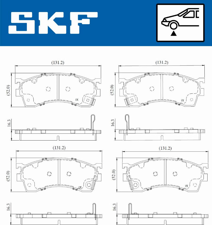 SKF VKBP 81107 A - Гальмівні колодки, дискові гальма avtolavka.club