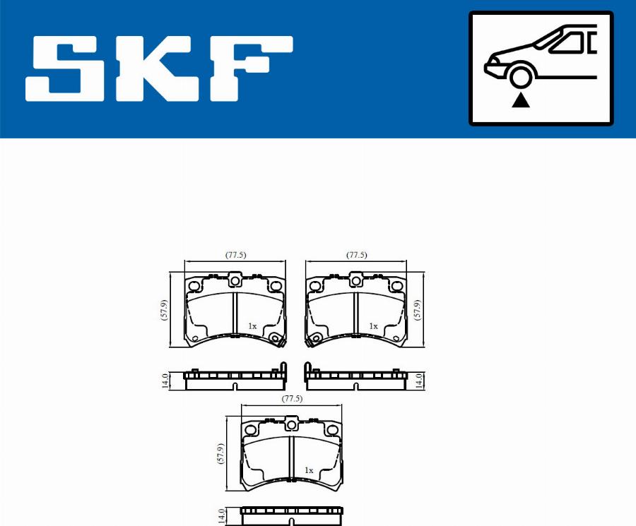 SKF VKBP 81125 A - Гальмівні колодки, дискові гальма avtolavka.club