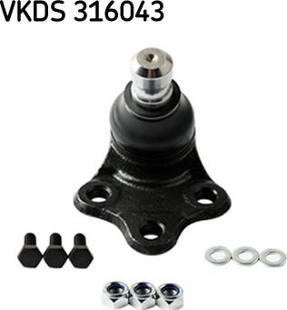 SKF VKDS 316043 - Шарова опора, несучий / направляючий шарнір avtolavka.club