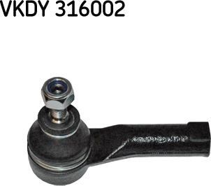 SKF VKDY 316002 - Наконечник рульової тяги, кульовий шарнір avtolavka.club