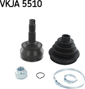 SKF VKJA 5510 - Шарнірний комплект, ШРУС, приводний вал avtolavka.club