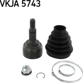 SKF VKJA 5743 - Шарнірний комплект, ШРУС, приводний вал avtolavka.club