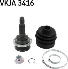 SKF VKJA 3416 - Шарнірний комплект, ШРУС, приводний вал avtolavka.club