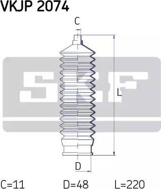 SKF VKJP 2074 - Комплект пилника, рульове управління avtolavka.club