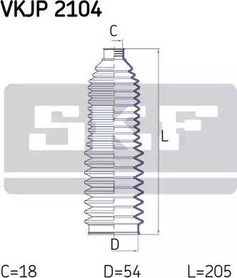 SKF VKJP 2104 - Комплект пилника, рульове управління avtolavka.club