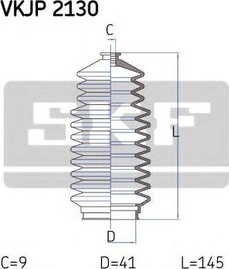 SKF VKJP 2130 - Комплект пилника, рульове управління avtolavka.club