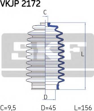 SKF VKJP 2172 - Комплект пилника, рульове управління avtolavka.club