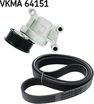 SKF VKMA 64151 - Поликлиновий ремінний комплект avtolavka.club