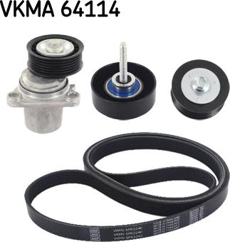 SKF VKMA 64114 - Поликлиновий ремінний комплект avtolavka.club