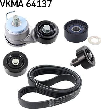 SKF VKMA 64137 - Поликлиновий ремінний комплект avtolavka.club