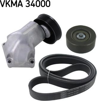 SKF VKMA 34000 - Поликлиновий ремінний комплект avtolavka.club