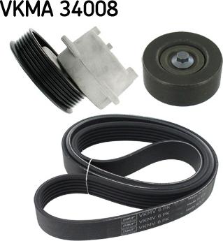 SKF VKMA 34008 - Поликлиновий ремінний комплект avtolavka.club