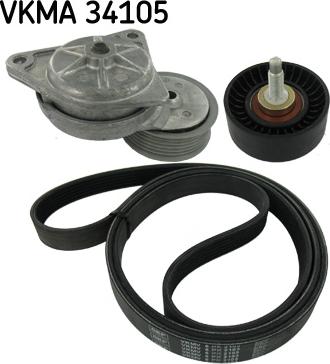 SKF VKMA 34105 - Поликлиновий ремінний комплект avtolavka.club