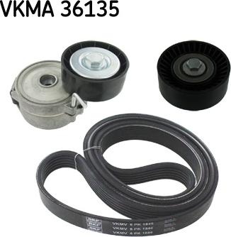 SKF VKMA 36135 - Поликлиновий ремінний комплект avtolavka.club