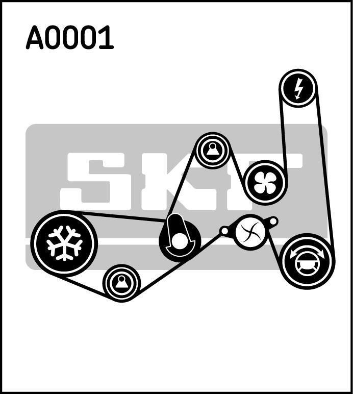 SKF VKMC 31051-2 - Водяний насос + комплект струмкових ременів avtolavka.club