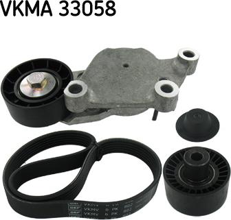 SKF VKMA 33058 - Поликлиновий ремінний комплект avtolavka.club