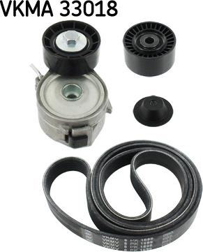 SKF VKMA 33018 - Поликлиновий ремінний комплект avtolavka.club