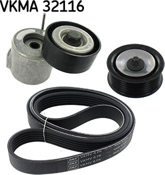 SKF VKMA 32116 - Поликлиновий ремінний комплект avtolavka.club