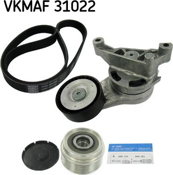 SKF VKMAF 31022 - Поликлиновий ремінний комплект avtolavka.club