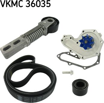 SKF VKMC 36035 - Водяний насос + комплект струмкових ременів avtolavka.club