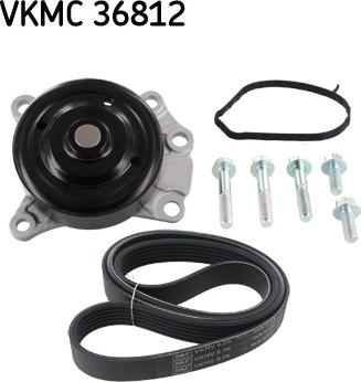 SKF VKMC 36812 - Водяний насос + комплект струмкових ременів avtolavka.club