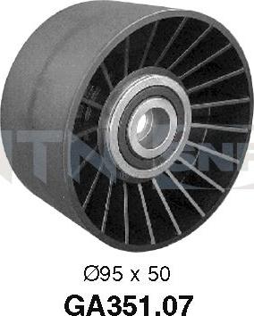 SNR GA351.07 - Паразитний / провідний ролик, поліклиновий ремінь avtolavka.club