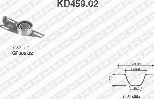 SNR KD459.02 - Комплект ременя ГРМ avtolavka.club