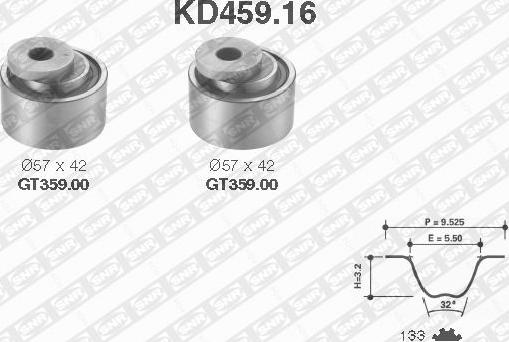 SNR KD459.16 - Комплект ременя ГРМ avtolavka.club