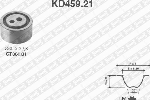 SNR KD459.21 - Комплект ременя ГРМ avtolavka.club