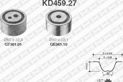 SNR KD459.27 - Комплект ременя ГРМ avtolavka.club