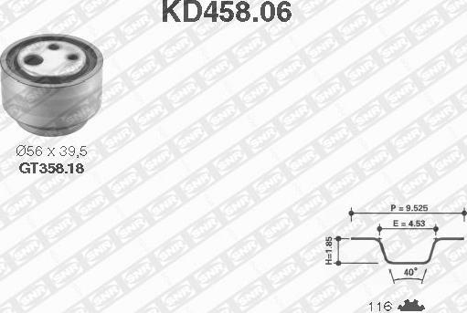 SNR KD458.06 - Комплект ременя ГРМ avtolavka.club