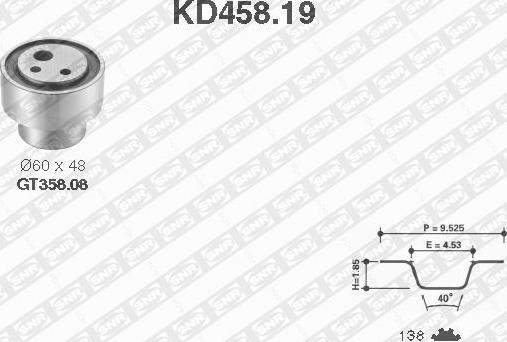 SNR KD458.19 - Комплект ременя ГРМ avtolavka.club