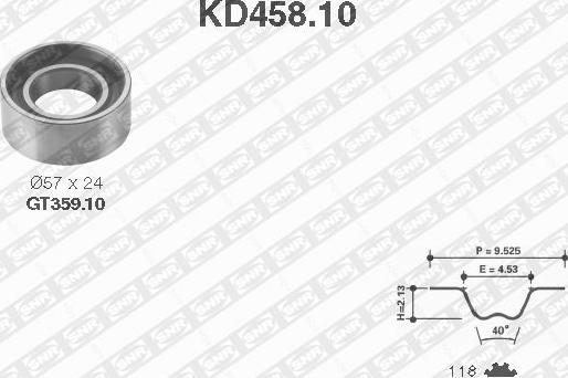 SNR KD458.10 - Комплект ременя ГРМ avtolavka.club