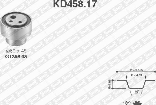 SNR KD458.17 - Комплект ременя ГРМ avtolavka.club