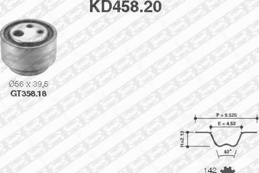 SNR KD458.20 - Комплект ременя ГРМ avtolavka.club