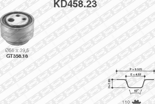 SNR KD458.23 - Комплект ременя ГРМ avtolavka.club