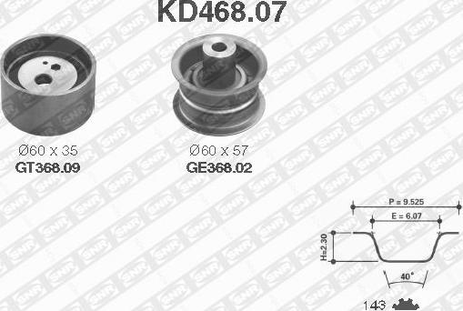 SNR KD468.07 - Комплект ременя ГРМ avtolavka.club